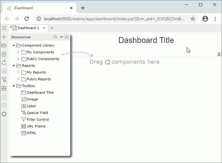 Create Dashboard - Header Section