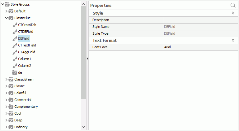 Style Group Structure in Catalog Manager