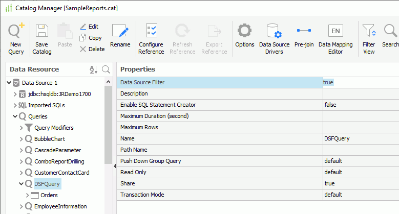 Set the Data Source Filter Property