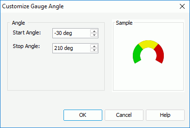 Customize Gauge Angle dialog box