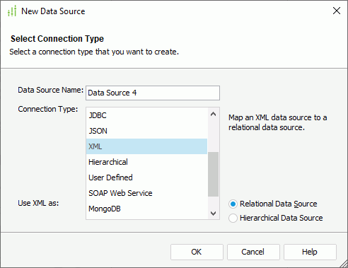 New Data Source dialog box