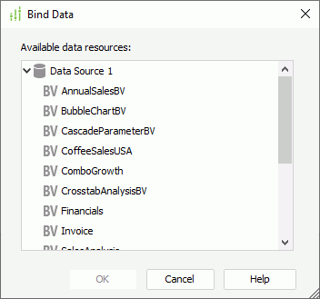 Bind Data dialog box