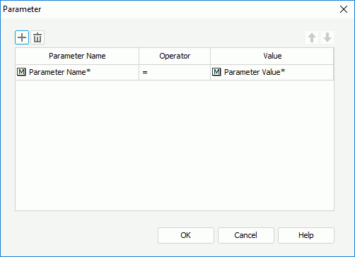 Parameter dialog box