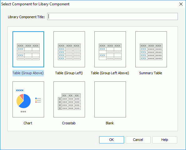 Select Component for Library Component dialog box