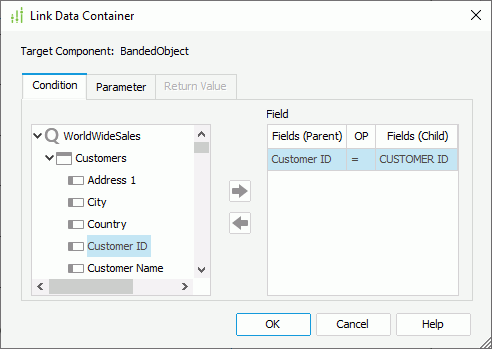 Set Link Condition Based on Customer ID