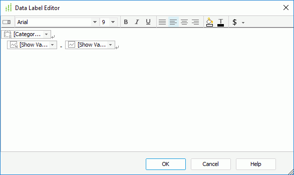 Data Label Editor dialog box