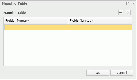 Mapping Table dialog box