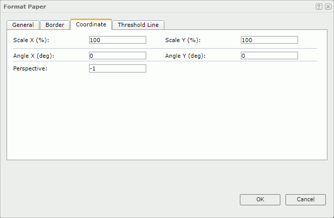 Format Paper dialog box - Coordinate tab