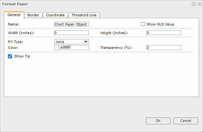 Format Paper dialog box - General tab