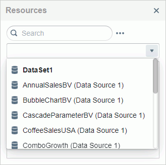 Select Business View or Dataset