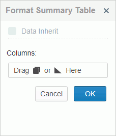 Format Summary Table panel